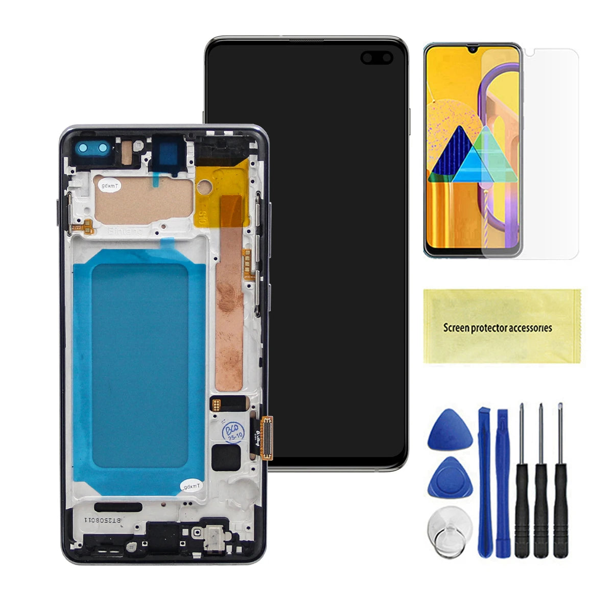 tft S10+ Screen Replacement, for Samsung Galaxy S10 Plus G975F Lcd Display Digital Touch Screen with Frame for Samsung S10 G973F Samsung phone repair parts