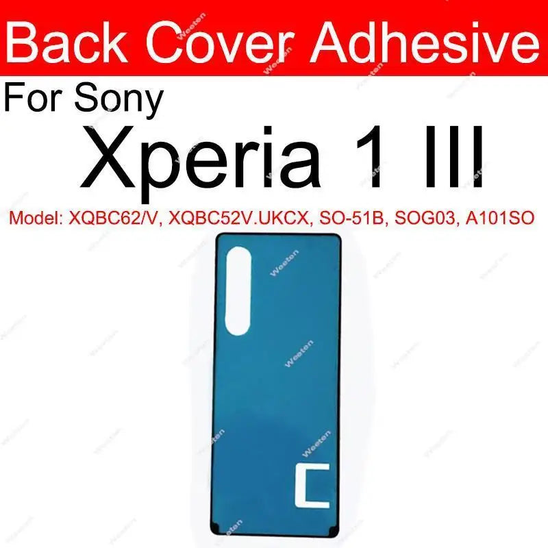 LCD+Rear Battery Cover Adhesive For Sony Xperia 1 X1 ii iii Xperia 5 X5 II III Screen Display Back Battery Cover Sticker Parts Sony phone repair parts