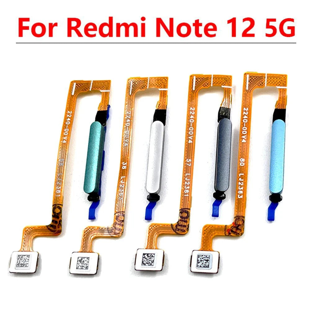 For Xiaomi Redmi Note 12 Pro Plus 4G 5G Home Button Fingerprint Sensor Flex With Power Key Button Flex Cable  Xiaomi  Xiao mi phone repair parts