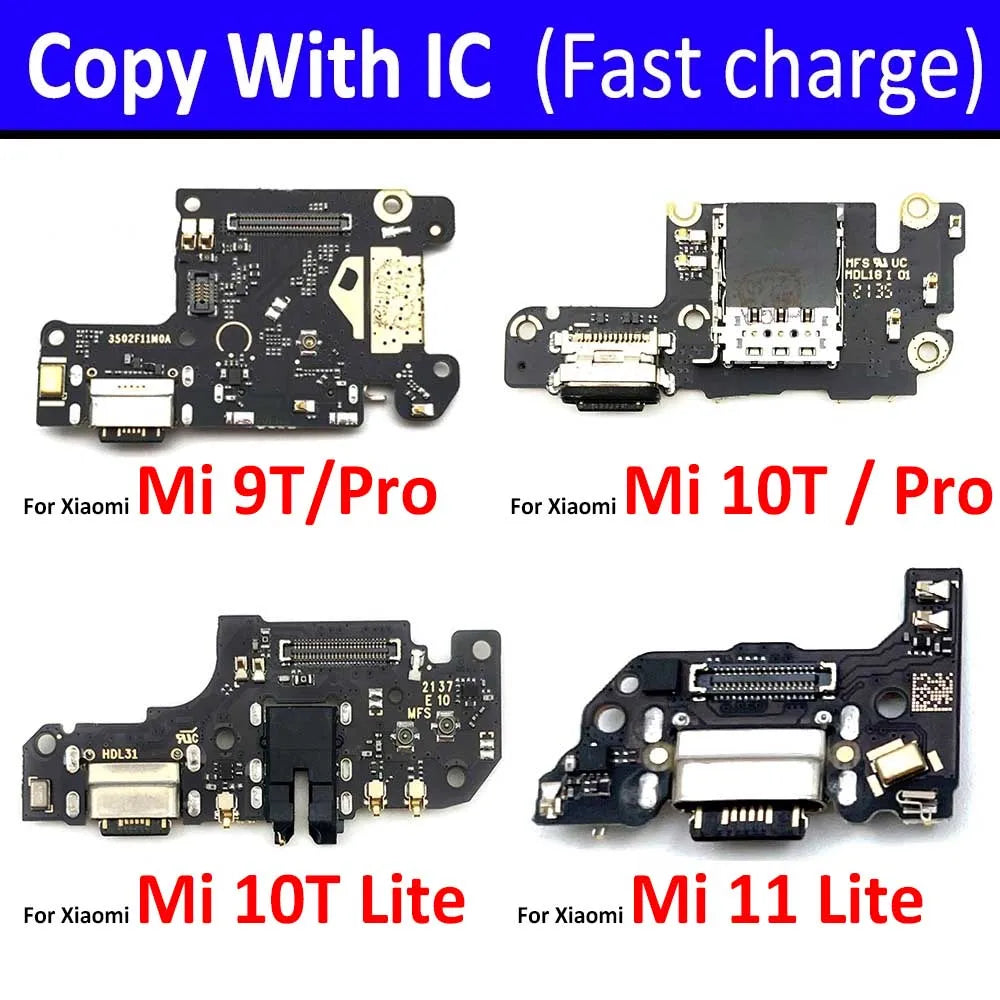 Dock Connector USB Charger Charging Port Flex Cable Board For Xiaomi Mi 10T 9T 10 11T Pro Mi10T 12T Pro Mi 11 A1 A2 Lite 8 9 SE Xiaomi  Xiao mi phone repair parts