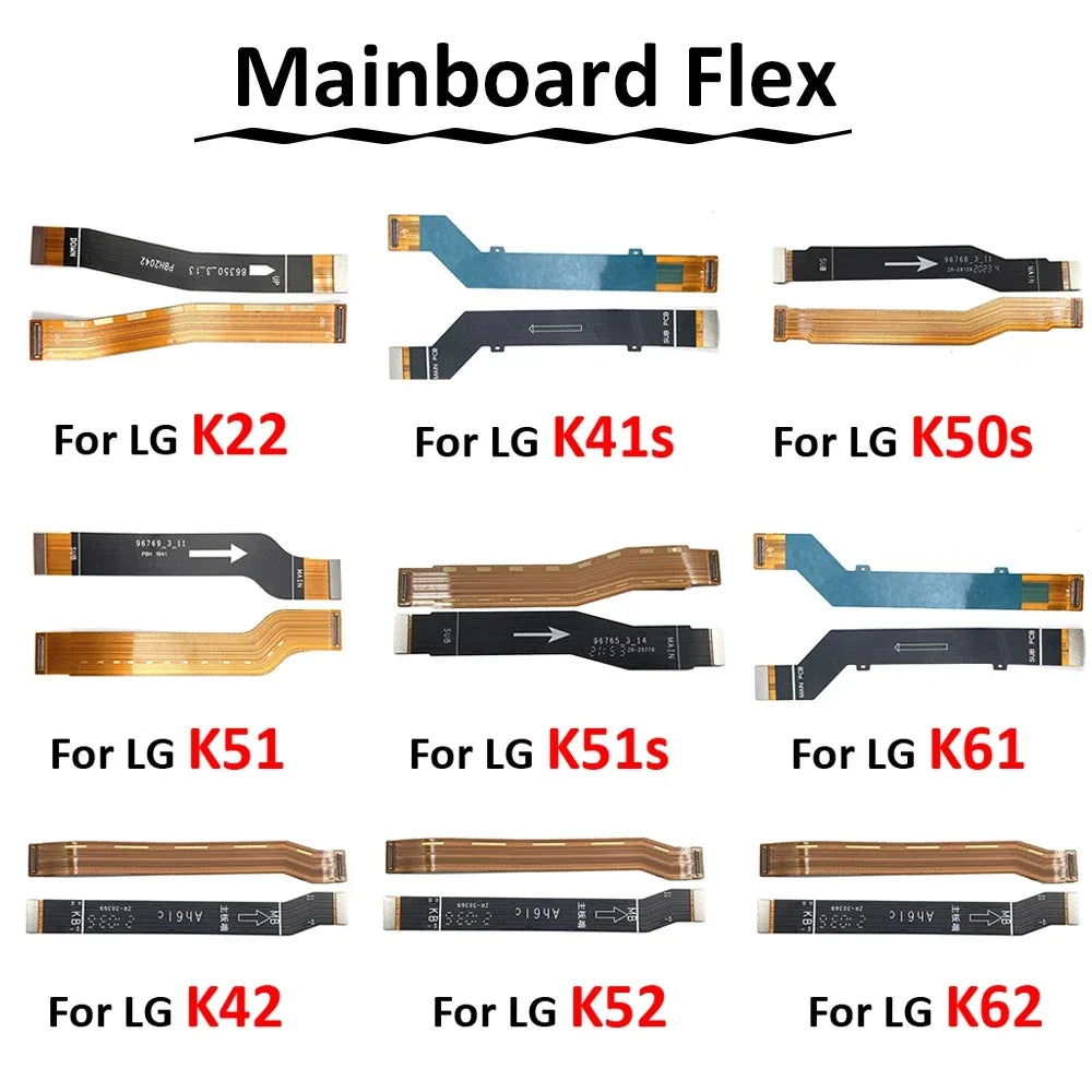 New For LG K22 K41s K42 K50s K51 K51s K52 K61 K62 K92 Power Mainboard Main Board Motherboard Connector Flex Cable LG phone repair parts