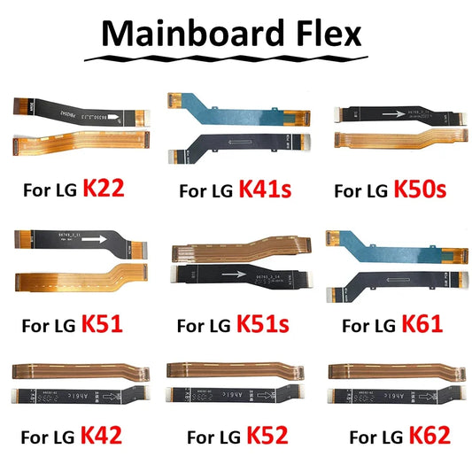 New For LG K22 K41s K42 K50s K51 K51s K52 K61 K62 K92 Power Mainboard Main Board Motherboard Connector Flex Cable LG phone repair parts