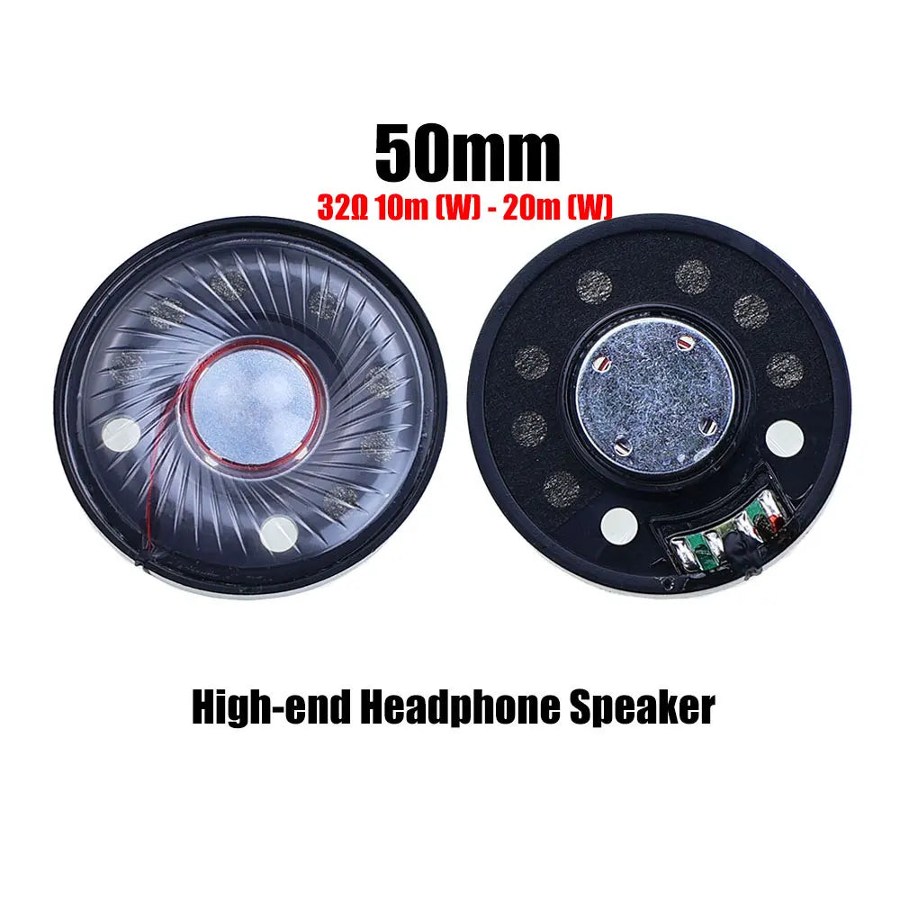 2pcs 32 ohm 32R 10m（W）-20m(W) 27mm 30mm 40mm 50mm Headset Driver Hifi Headphone Speaker Magnetic Noise Reduction Loudspeaker Game console repair parts
