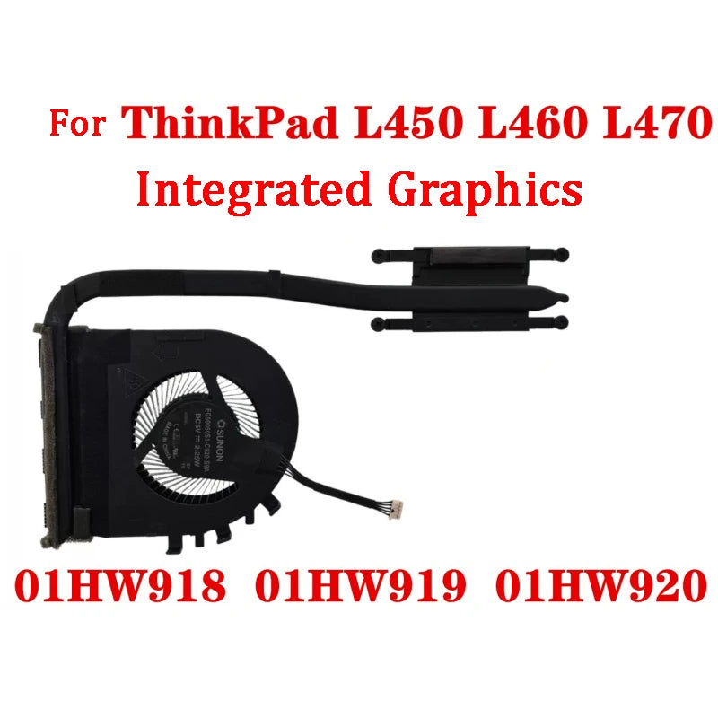 NEW ORIGINAL Laptop LAPTOP CPU With Heatsink Cooling Fan For Lenovo ThinkPad L450 L460 L470 01HW918 01HW919 01HW920  Lenovo laptop repair parts