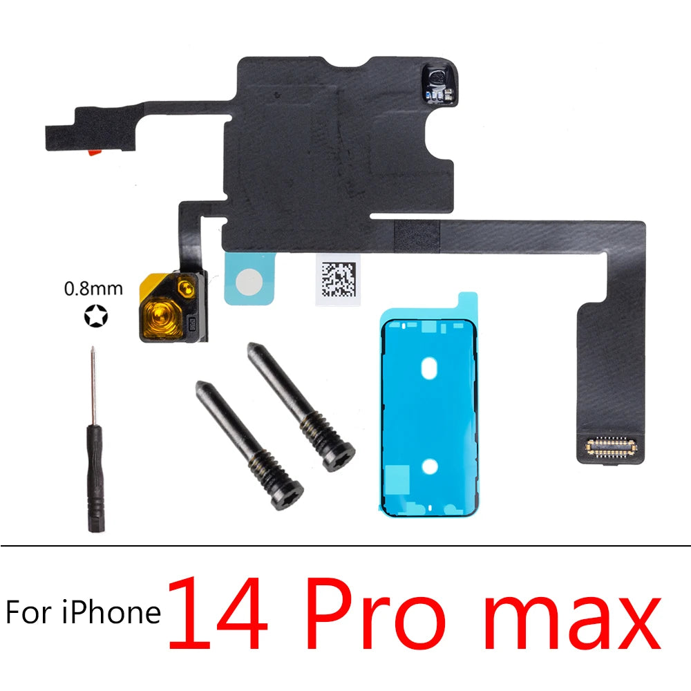 Earpiece Light Sensor Proximity Flex Cable for iPhone 16 Plus 15 ProMax No Speaker Sensor Ribbon iPhone phone repair parts