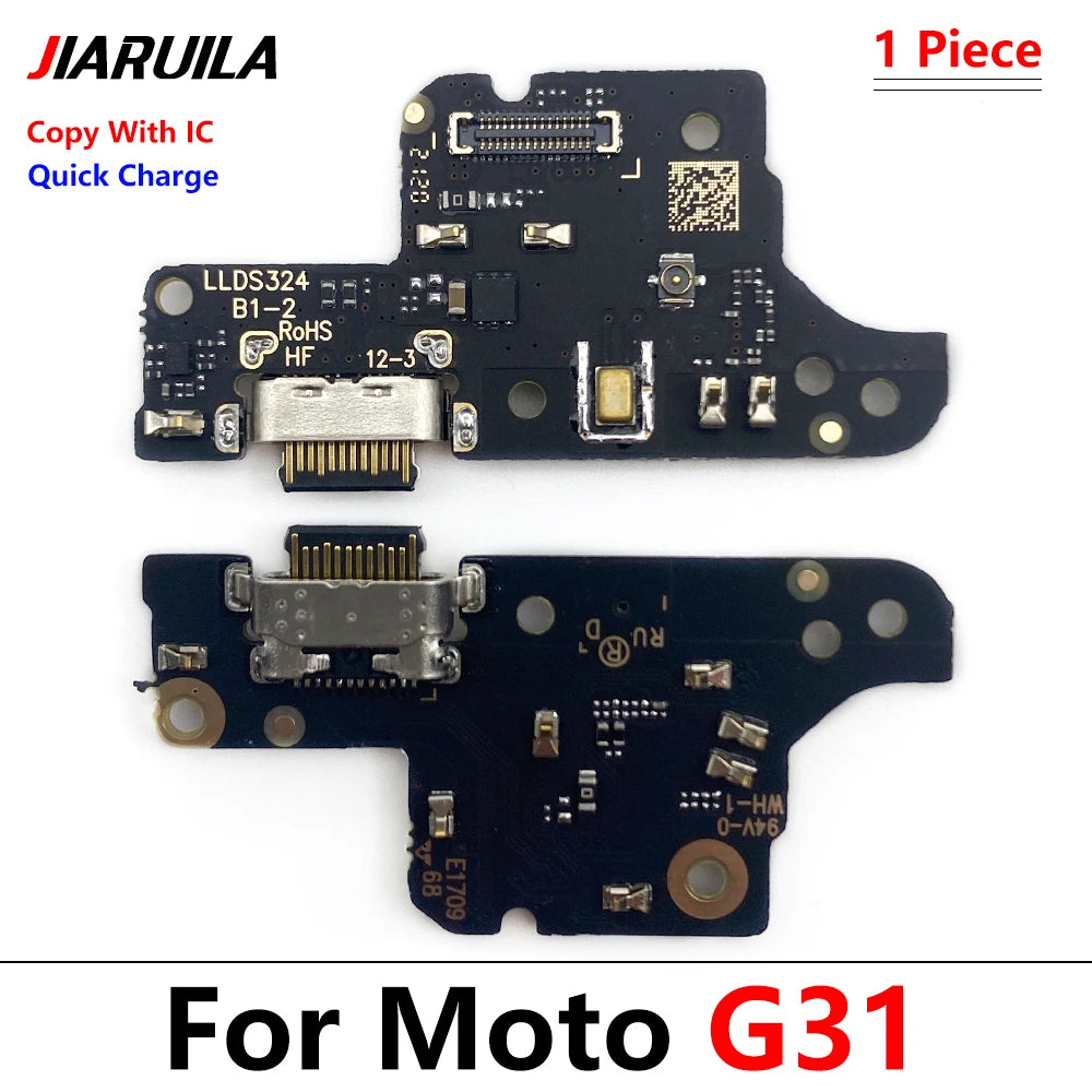 50Pcs USB Charging Board Connector Port Dock Flex Cable For Moto G10 G100 Power G20 G30 G31 G41 G60 G60s G71 G51 G50 5G G82 Motorola phone repair parts