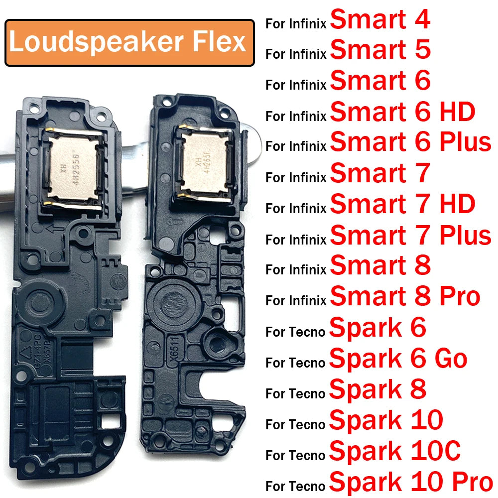 Loud Speaker Buzzer Ringer Flex Cable For infinix Smart 4 5 6 7 8 HD Plus Pro / For Tecno Spark 6 go 8 10 10C Pro 2024  infinix phone repair parts