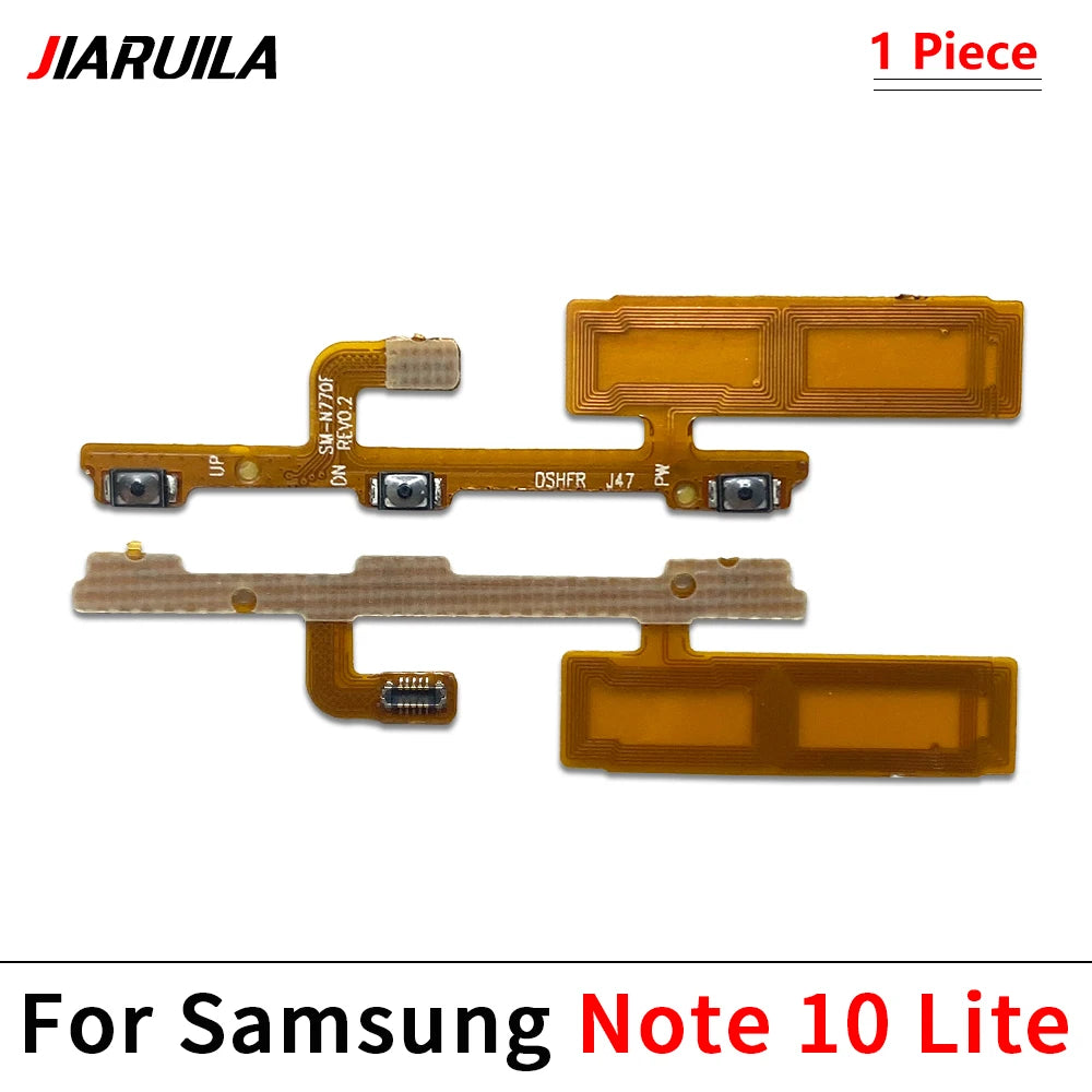 10Pcs, Volume Button Power Switch On Off Button Flex Cable For Samsung Note 10 Plus Lite Note 20 Ultra S20 S21 S23 Fe Samsung phone repair parts