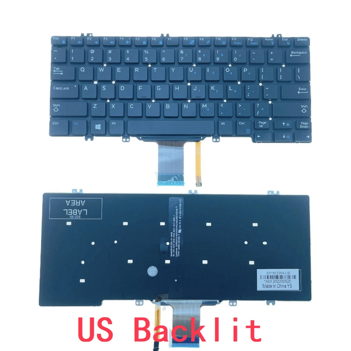 New US Spanish Latin UK Laptop Backlit Keyboard For Dell Latitude E5280 5288 5289 7280 E7380 E7220 0GDRR0Dell laptop repair parts