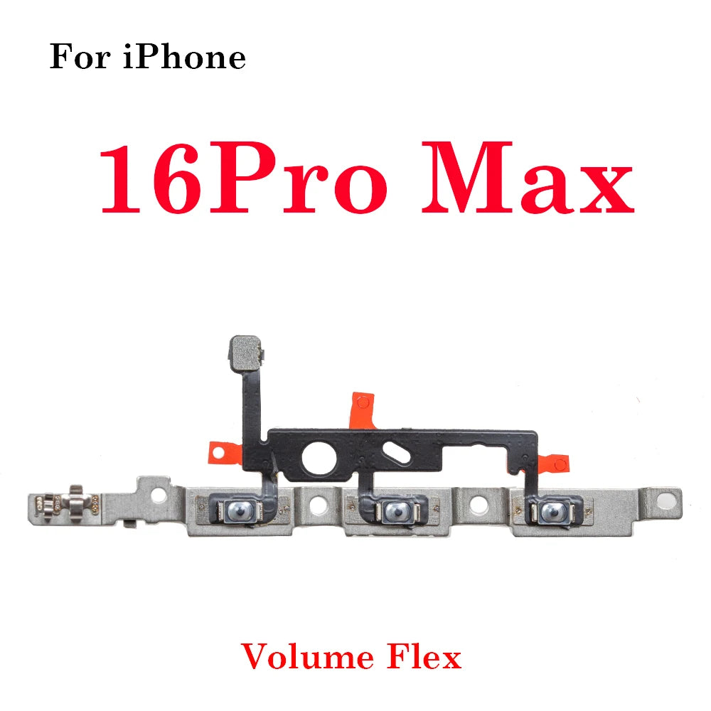 1Pcs Power Flex Cable for iPhone 15 16  Pro Max Plus  Volume Flex Ribbon Tape Side Button  Parts iPhone phone repair parts