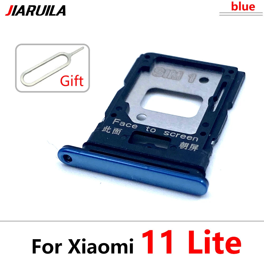 New SIM Card Slot SD Card Tray Holder Adapter For Xiaomi Mi 11 11T Mi11 Pro Lite Replacement Parts Black Blue Silver Xiaomi  Xiao mi phone repair parts