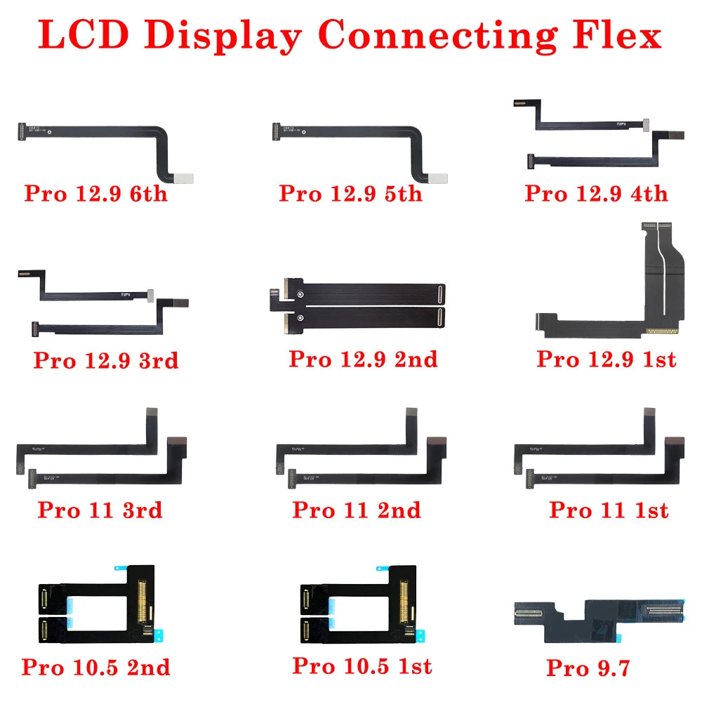 LCD Screen Display Connector Flex Cable For iPad Pro 9.7 10.5 11 12.9 inch 1st 2nd 3rd 4th 5th 6th LCD Motherboard Ribbon Flex iPad tablet repair parts
