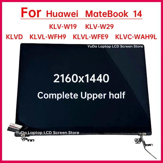 14" Touch Screen For HUAWEI MateBook 14 KLV-W19 W29 KLVD KLVL-WFH9 WFE9 W56W W76W W58W KLVC-WAH9L LCD Panel Assembly Replacement HUAWEI laptop repair parts