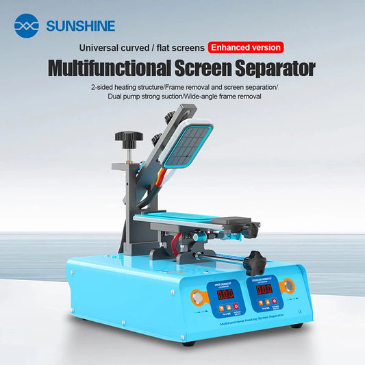 SUNSHINE S-918M LCD Separator Machine Dual Pump Strong Suction 2-Sided Heating Machine for Flat Curved Screen Repair Tools Professional Repair Tools
