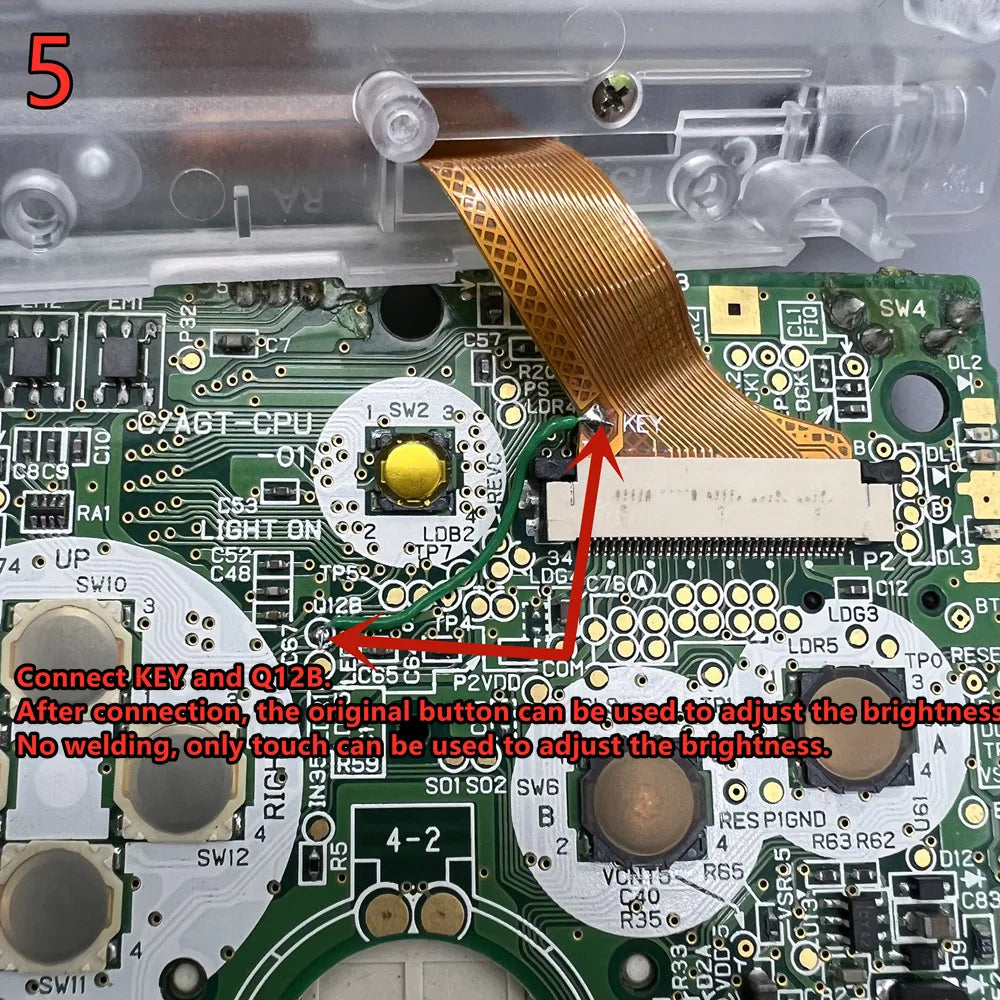 New 3.0 'Original Size IPS High Brightness LCD Screen Is Suitable for Gameboy Advance SP GBASP Game console repair parts