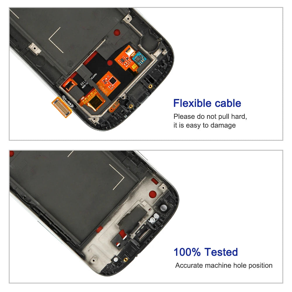 S3 I9300 Display Screen, for Samsung Galaxy S3 i9300 i9300i Lcd Display Touch Screen Digitizer Replacement with Frame Samsung phone repair parts
