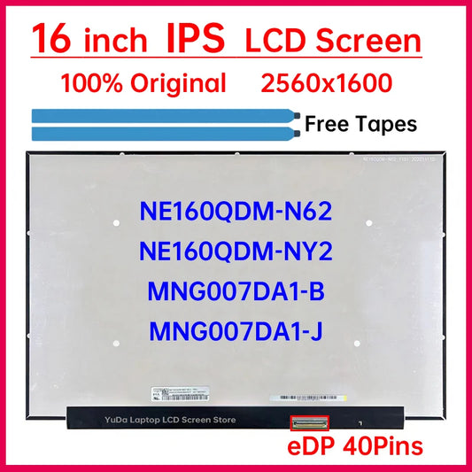 16 Inch LCD Screen NE160QDM-N62 NE160QDM-NY2 MNG007DA1-B MNG007DA1-J For Lenovo ideapad 5 Pro 16IAH7 16ARH7 Display Matrix Panel Lenovo laptop repair parts