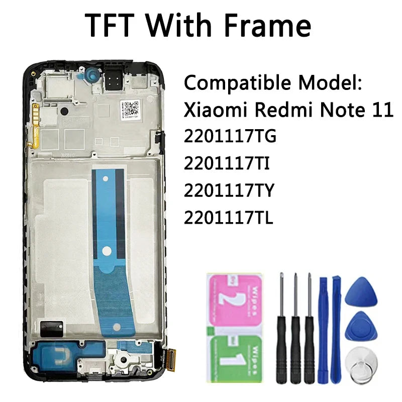 TFT/OLED/Ori For Redmi Note 11S Note11S LCD For Xiaomi Redmi Note 11 Display Note11 2201117TG Screen Touch Digitizer Assembly Xiaomi phone repair parts