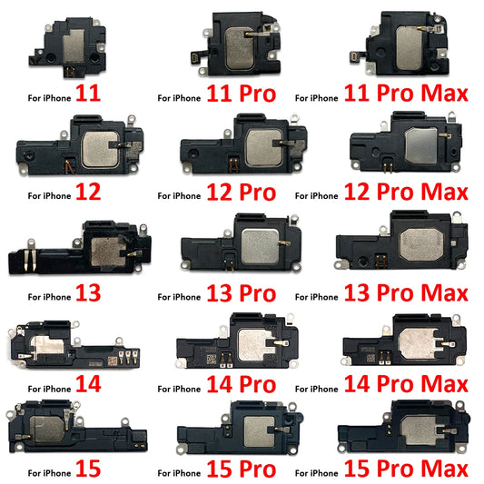 New For iPhone 11 12 13 14 15 Pro Max Plus Mini Bottom LoudSpeaker Phone Sound Buzzer Ringer Loud Speaker Flex Cable iPhone phone repair parts