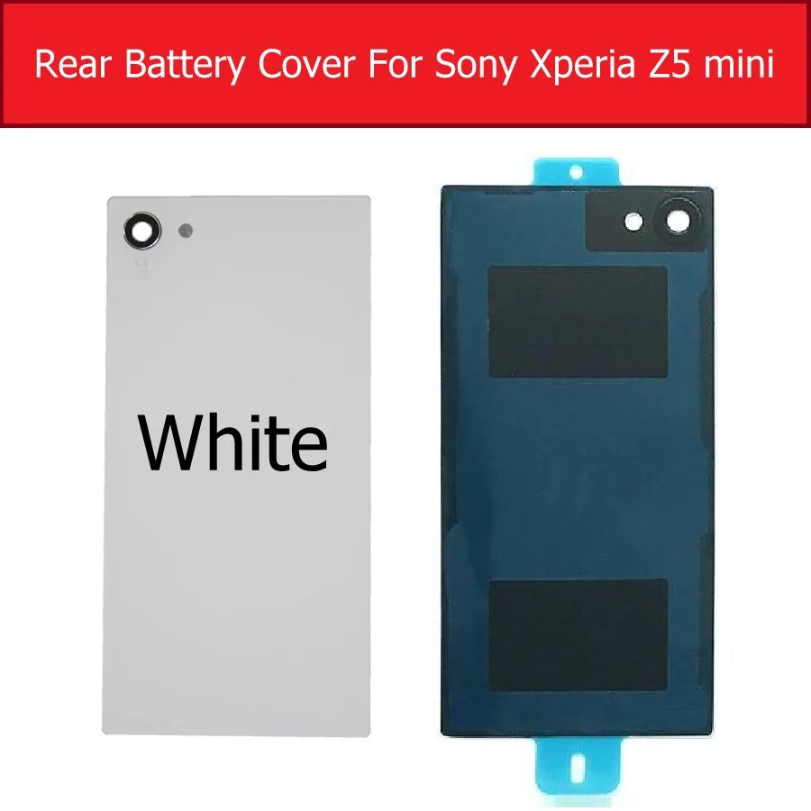 Rear Battery Door Housing Glass Cover for Sony Xperia Z5 Compact/Z5 mini /J5 Compact E5823 E5803 back Glass Cover case + 1x Film Sony phone repair parts