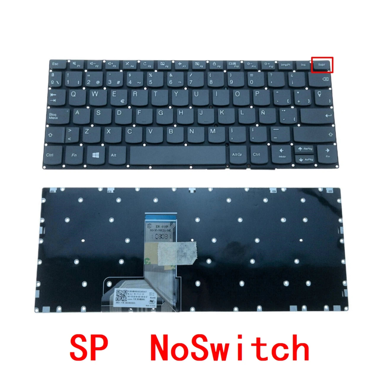 New US Russian Spanish Laptop Keyboard For Lenovo Ideapad 120S-11IAP 120S-11 120S S130-11IGM 330s-11 Notebook PC Replacement Lenovo laptop repair parts