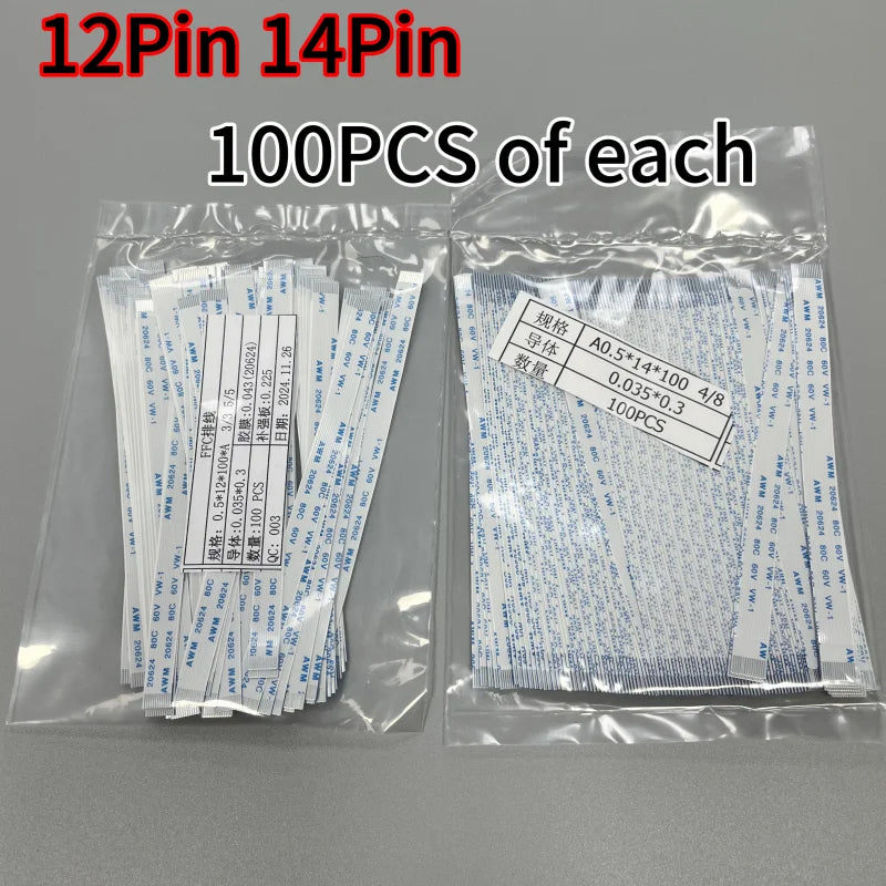 200PCS/Lot 12PIN 14 PIN FLEX Cable for Playing Station 4 for PS4 Controller Charging Board Replacement  Game console repair parts
