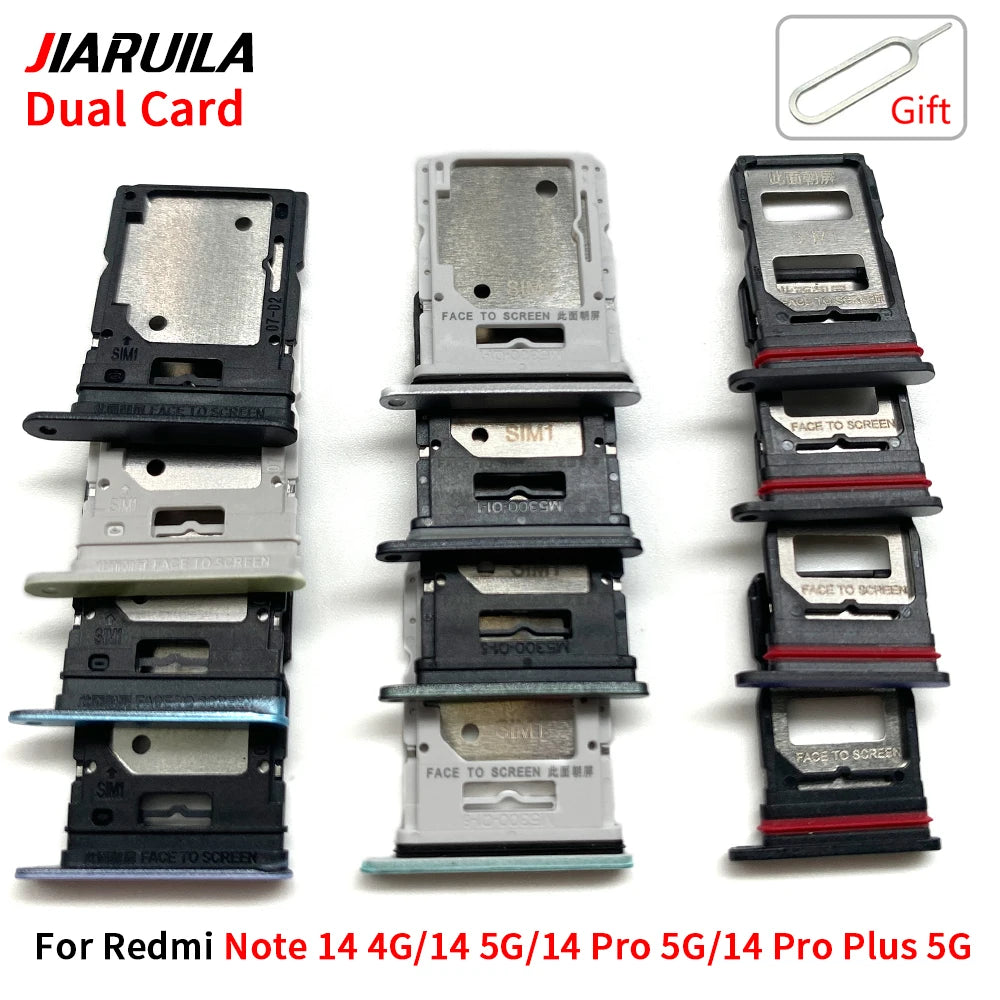 New SIM Card Slot SD Card Tray Holder Adapter For Xiaomi Redmi Note 14 Pro Plus 4G 5G  Xiaomi  Xiao mi phone repair parts