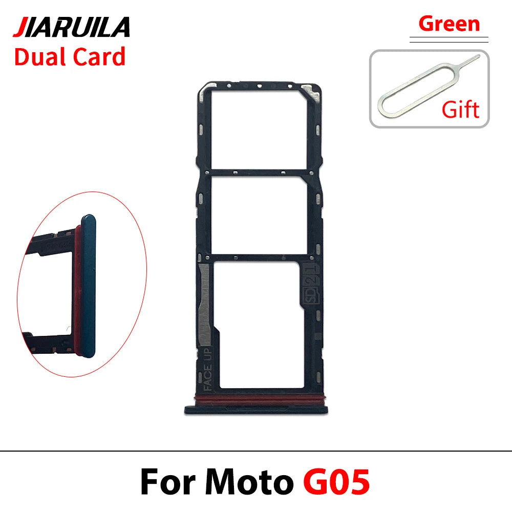 10Pcs/Lot, SIM Card Tray Slot Holder For Motorola Moto G05 G15 G25 G75 G85 G56 G96 Replacement Parts Motorola phone repair parts