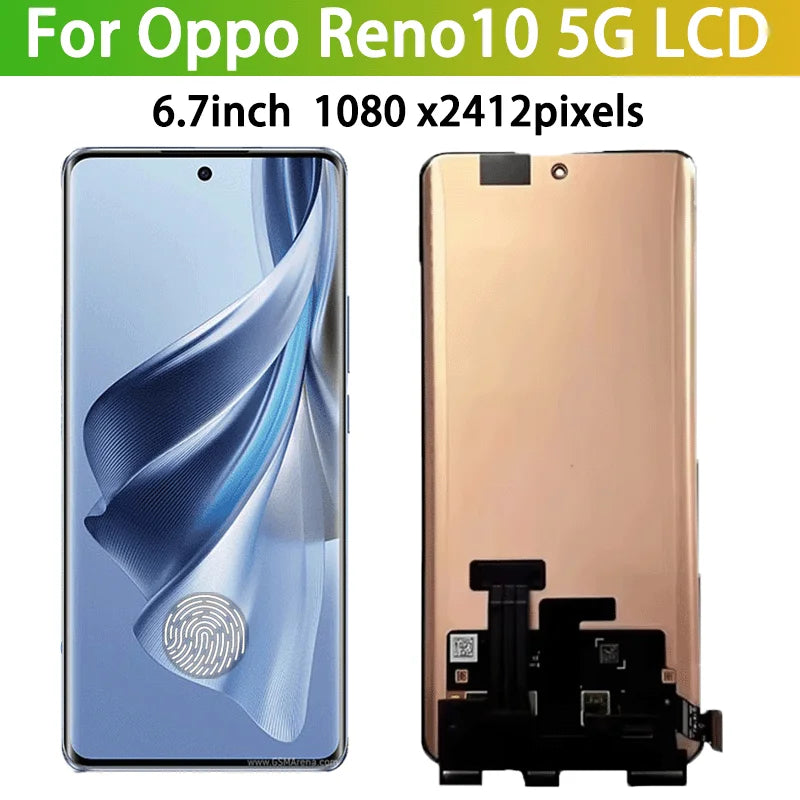 6.7"New For Oppo Reno10 Reno 10 5G Global CPH2531 LCD Display+Touch Screen Digitizer Assembly Replacement Repair Parts Oppo phone repair parts Realme phone repair parts