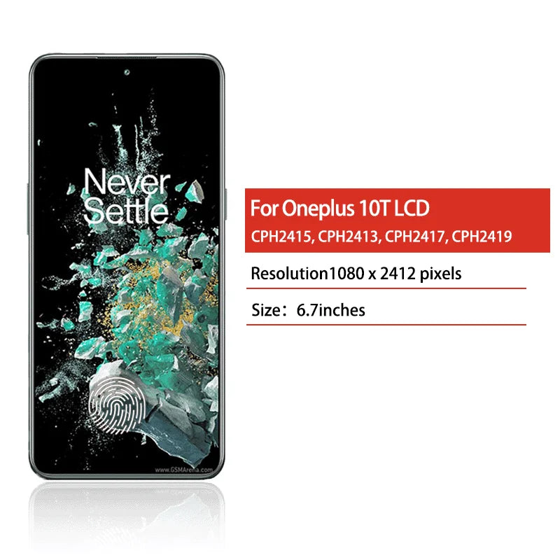 6.7" AMOLED For OnePlus 10T LCD Screen Display+Touch Panel Digitizer For 1+10T CPH2415 CPH2413 CPH2417 CPH2419 LCD  OnePlus phone repair parts