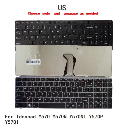 New US Language  Keyboard For Lenovo Ideapad Y570 Y570N Y570NT Y570P Y570I Notebook PC Replacement Keyboard Lenovo laptop repair parts