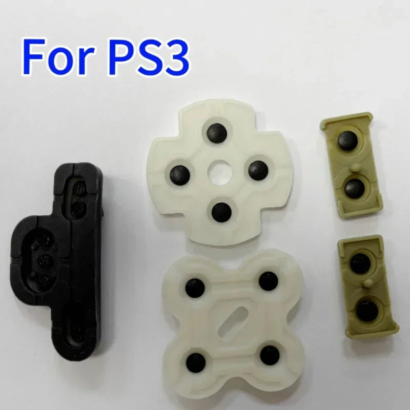 10Sets/Lot Replacement Adhesive Keypad Rubber for PS3 Game Pad for Ps5 V1 V2 V3 Controller Silicone Conductive Rubbers Repair Game console repair parts