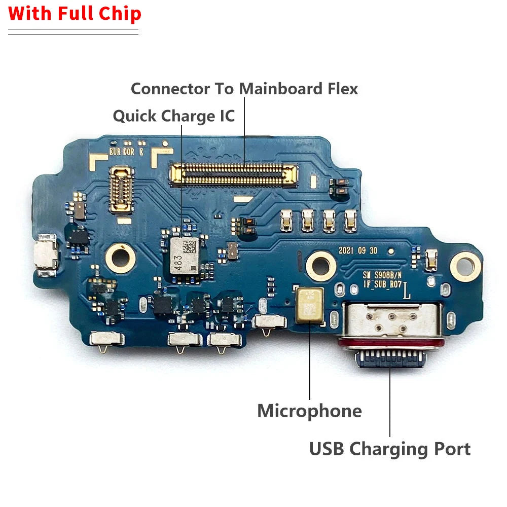 USB Charging Board Port Dock Charger Connector Flex Cable For Samsung S22 Plus Ultra 5G S908B S901B S906B Samsung phone repair parts