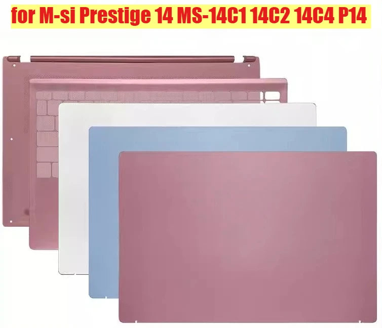 Cover case for MSI Prestige 14 MS-14C1 14C2 14C4 P14 Lcd back housing bezel frame upper palmrest topcase bottom hinge shell MSI laptop repair parts