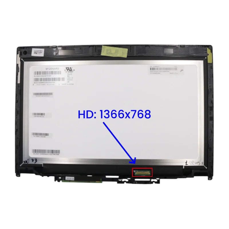 12.5" Laptop LCD Touch Screen Assembly for Lenovo ThinkPad Yoga 260 Type 20FD 20FE 20GS 20GT with Bezel and Digitizer Board Lenovo laptop repair parts