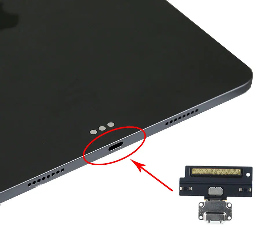 USB Power Charging Port For Apple iPad Pro 9.7/Pro10.5/Pro11 Pro12.9 1st 2nd Charging Dock Plug LCD Display Flex Cable Connect  iPad repair parts