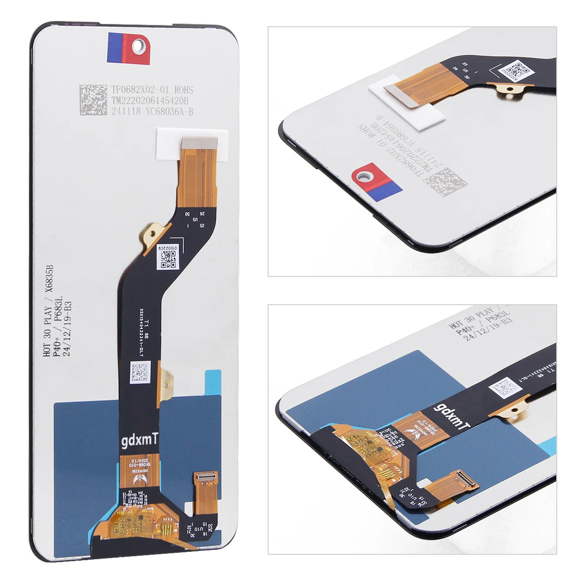 For Infinix Hot 30 Play NFC LCD X6835 X6835B Display Touch Hot 30 Play Digitizer Assembly LCD Display Screen 100% Tested Infinix phone repair parts