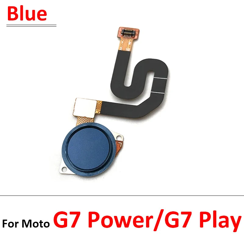 10Pcs, New For Motorola Moto G7 Power Play Plus Home Button FingerPrint Touch ID Sensor Flex Cable Ribbon Replacement Parts Motorola phone repair parts