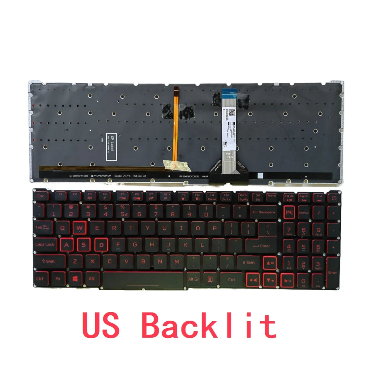 New US Russian Spanish Laptop RGB Keyboard For Acer Nitro 5 AN515-56 AN515-57 AN515-45 Predator Helios 300 PH315-54 Acer laptop repair parts