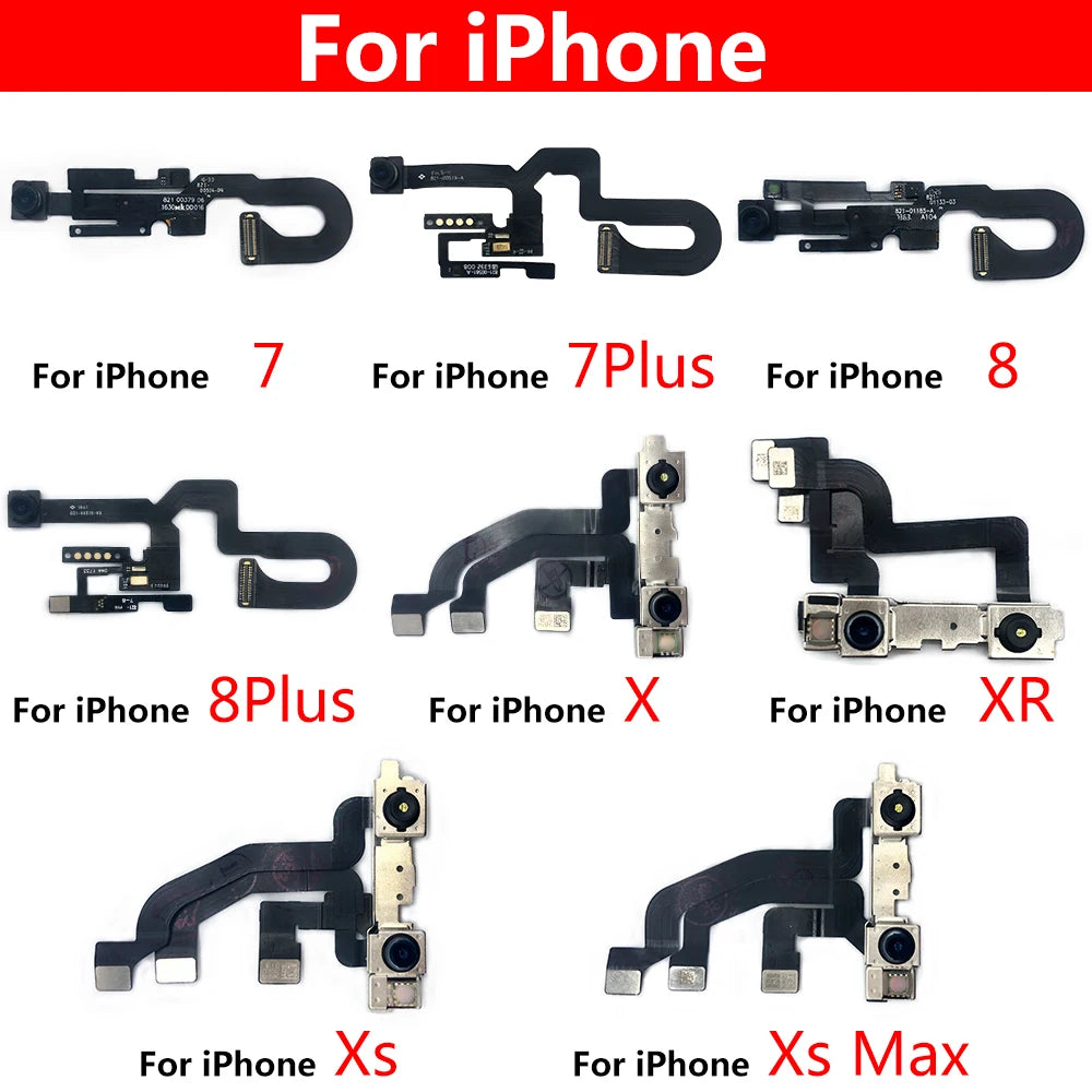 10Pcs Front Camera Flex Cable for iPhone 11 12 Pro Max 7 8 Plus Facing Small Cam Light Proximity Sensor Repair Parts iPhone phone repair parts