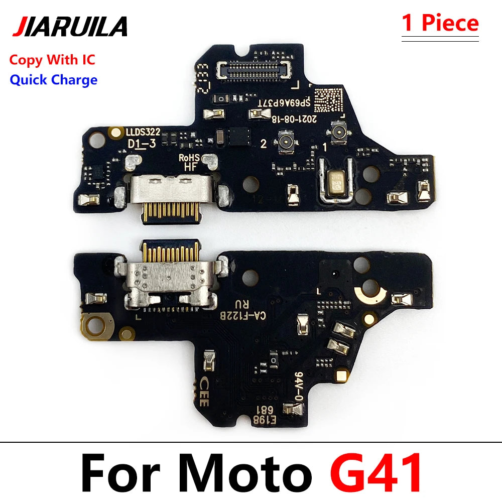 10Pcs USB Charging Board Port Dock Charger Connector Flex Cable For Motorola Moto G10 G20 G30 G50 G60 G60s G100 Power One 5G G31 Motorola phone repair parts