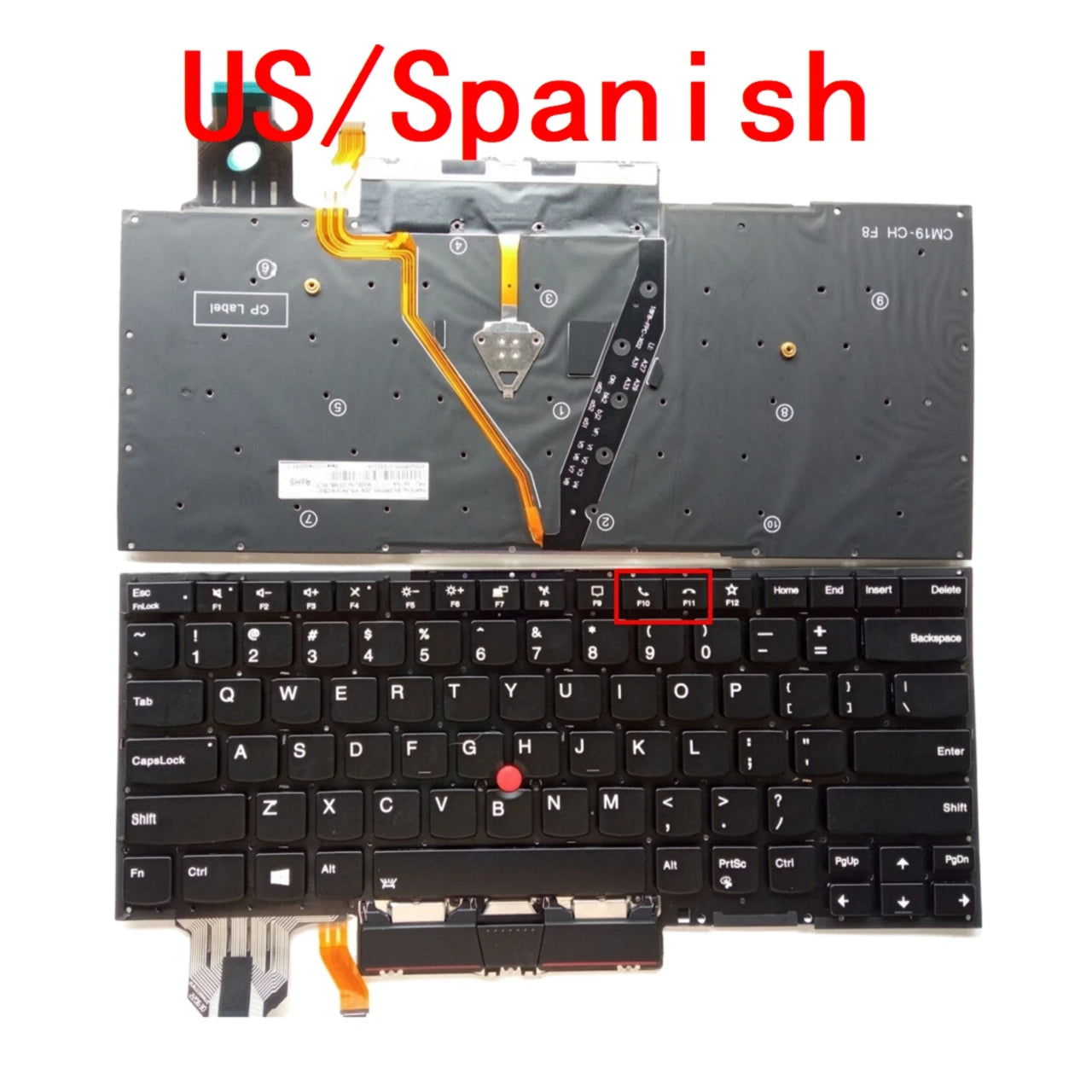 New US Spanish Laptop Backlit Keyboard For Lenovo Thinkpad X1 Carbon 7th Gen 7 2019 / X1 Carbon 8th Gen 8 2020 Lenovo laptop repair parts