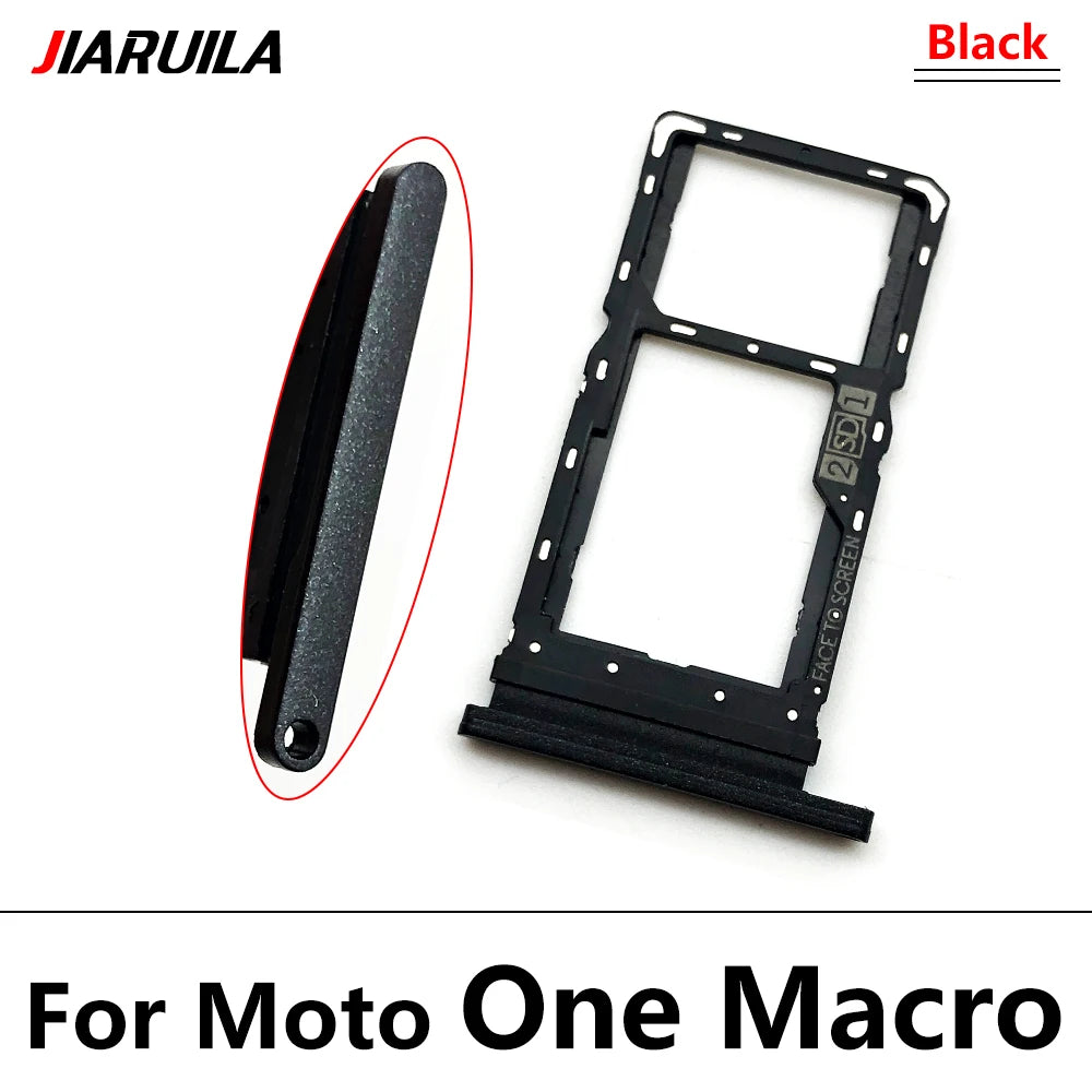10Pcs,  SiM Tray For Motorola Moto One Macro Action Zoom Hyper Fusion Plus SIM Card Tray Slot Holder Replacement Parts Motorola phone repair parts