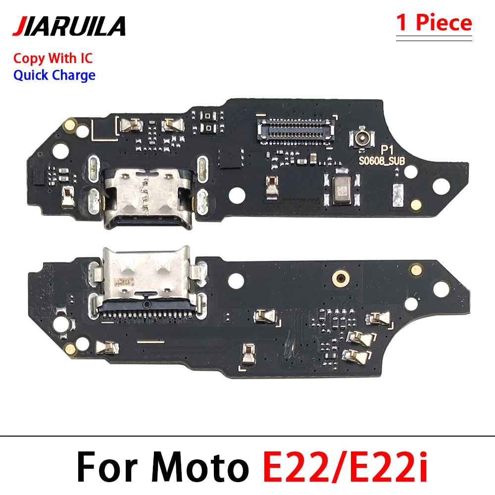 10Pcs，USB Charger Charging Dock Port Connector Flex Cable For Moto E5 E6 E6i E6s E7i E7 Plus Power Play E20 E30 E13 E14 E22 E32 Motorola phone repair parts