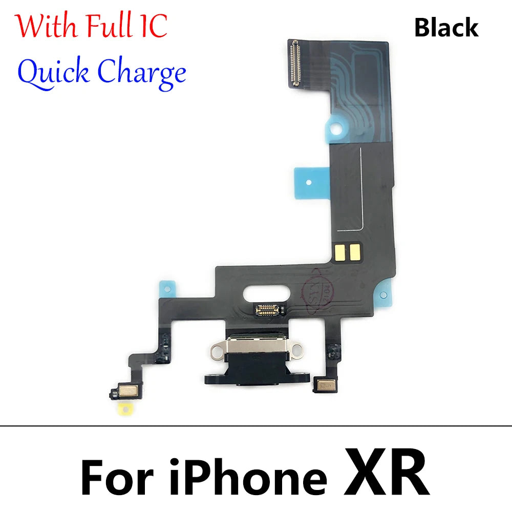 New For iPhone X XR XS Max Dock Connector Micro USB Charger Charging Board Port Flex Cable Microphone Board iPhone phone repair parts