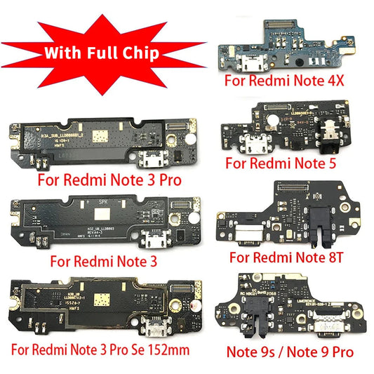 USB Charger Charging Dock Port Connector SUP board Flex Cable For Xiaomi Redmi Note 8T 9S 9 4 4X 5 5A 6 3 Pro Se 152mm  Xiaomi  Xiao mi phone repair parts