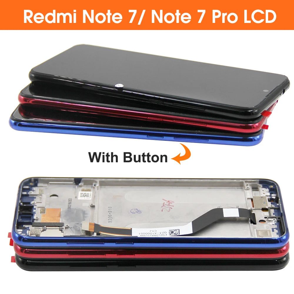 6.3" Screen for Xiaomi Redmi Note 7 Pro M1901F7S Lcd Display Digital Touch Screen with Frame Parts for Redmi Note 7 Replacement Xiaomi phone repair parts