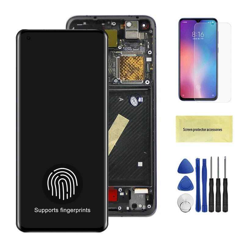 6.81" Screen for Xiaomi Mi 11 Ultra M2102K1G M2102K1C Lcd Display Digital Touch Screen with Frame for Mi11 Ultra Replacement Xiaomi phone repair parts