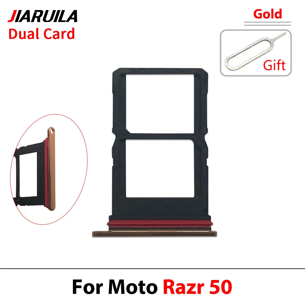 New For Motorola Moto Razr 40 50 Ultra 5G 2020 SIM Card Slot SD Card Tray Holder Adapter Motorola phone repair parts