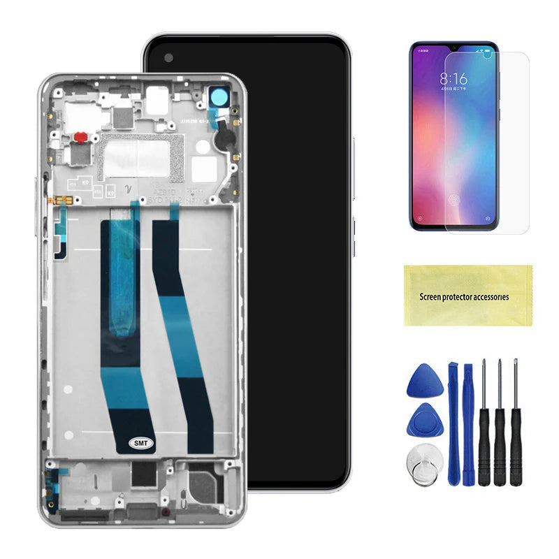 6.55" Screen for Mi 11 Lite NE Assembly for Xiaomi 11 Lite 5G NE 2109119DG 2107119DC Lcd Display Digital Touch Screen with Frame Xiaomi phone repair parts